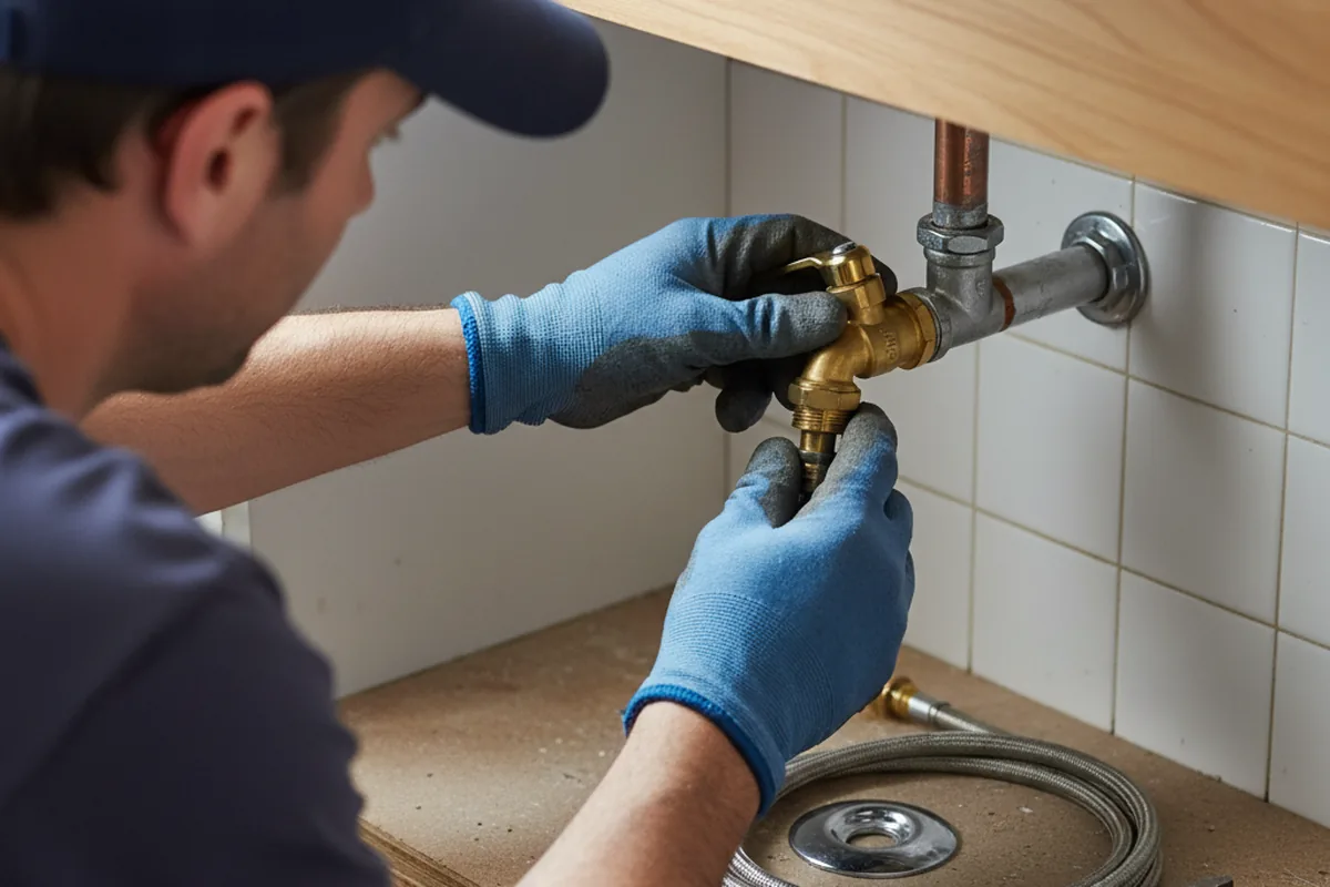 Shutoff valve and fitting work during Faucet and Fixture Repair in Blue Eye
